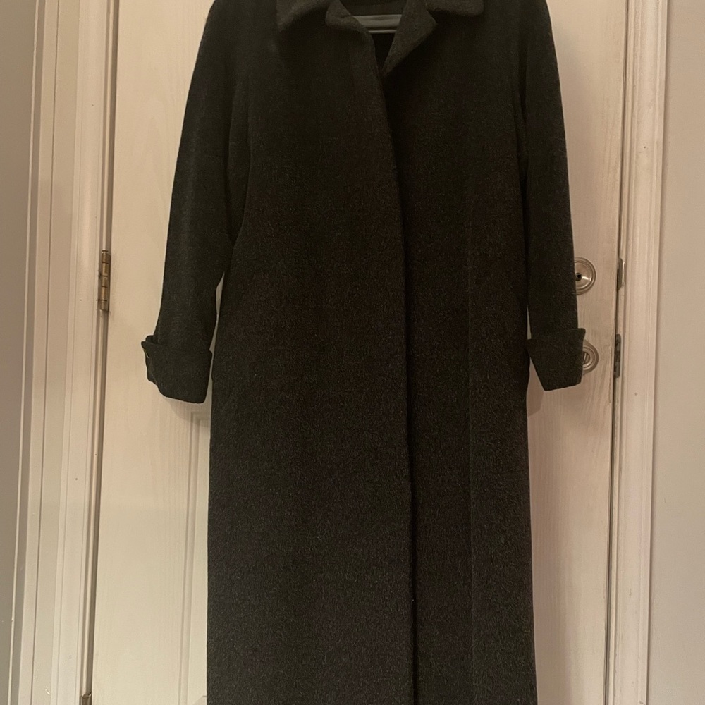 Vintage Anne Kline Women’s Gray Long Coat Size 18P